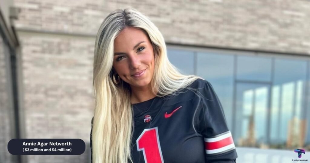  NET WORTH
Annie Agar net worth estimated at 3 to 4 million dollars as of 2026
Chicago Sports Network NFL correspondent earning through brand deals and social media